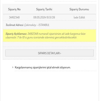 Sefamerve İade Parasını Yatırmıyor