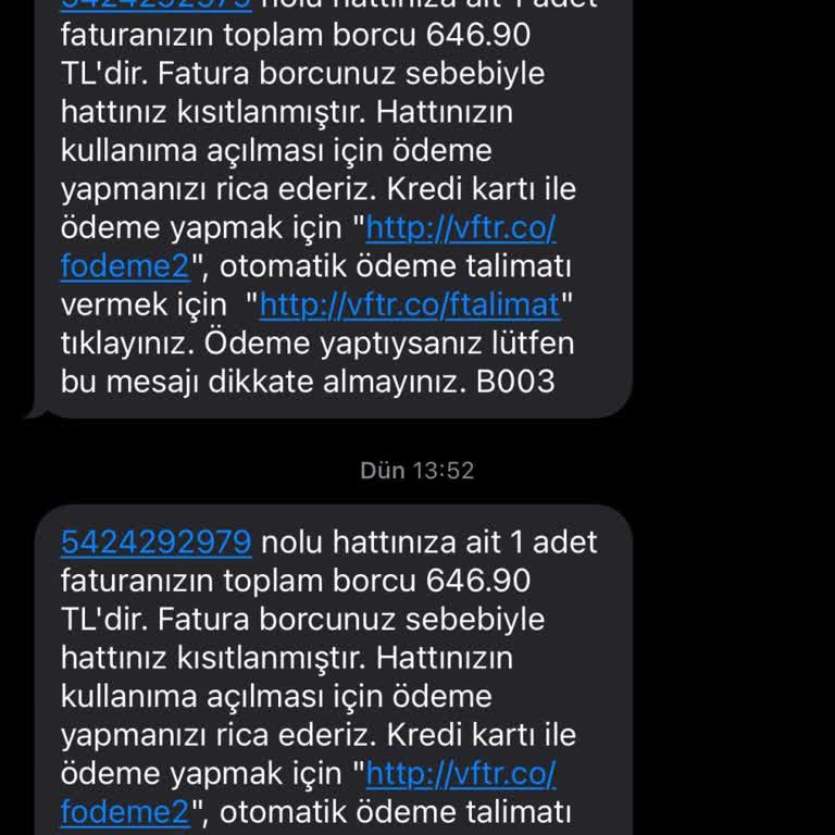 Hattımı Türk Telekom'a Taşıdım Ama Vodafone Hattım Halen Aktif