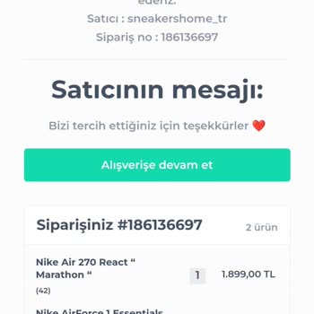 Shopier'dan Ayakkabı Aldım İade Edemiyorum.