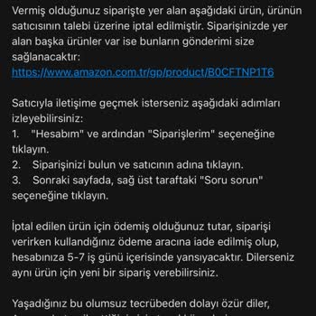 Amazon Projeksiyon Aldım İndirimden İptal Ettiler