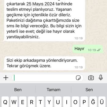 Watsons 14 Mayısta Sipariş Verdim 5 Haziran Hala Bana Ulaşmadı