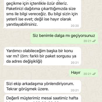 Watsons 14 Mayısta Sipariş Verdim 5 Haziran Hala Bana Ulaşmadı