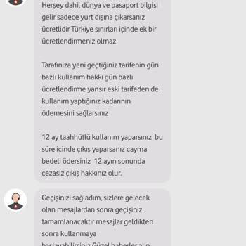Vodafone Müşteri Temsilcisi Sorumsuzluğu Sınırsız Paket