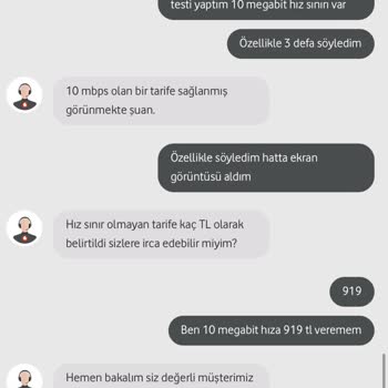 Vodafone Müşteri Temsilcisi Sorumsuzluğu Sınırsız Paket