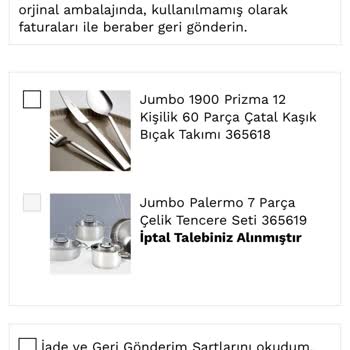Jumbo İade Edilen Fazla Ürünün Parasını Vermiyor