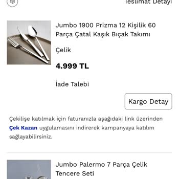 Jumbo İade Edilen Fazla Ürünün Parasını Vermiyor