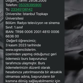 İstanbul Topkapı Üniversitesi Geri Ödemesiz Burs Başvuru Süreci Hakkında Bilgilendirme