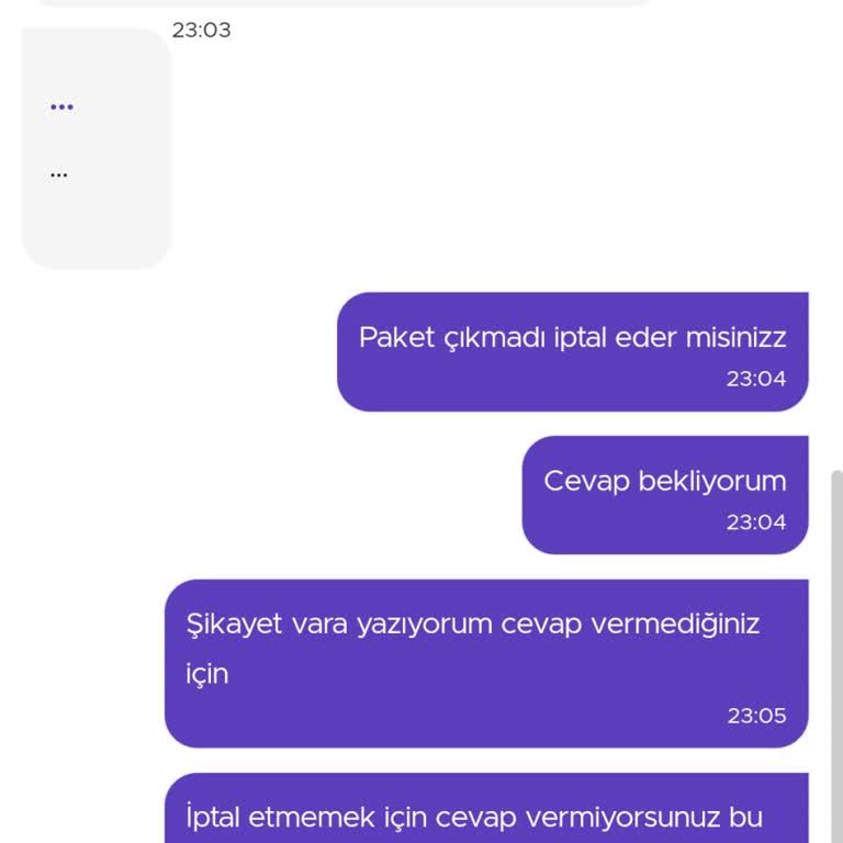 Getir Yemek Şikayeti