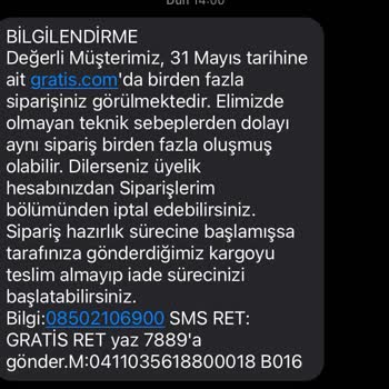 Gratis Ödeme Başarısız Olup Para Çekimi Ve Sipariş Oluşturulması