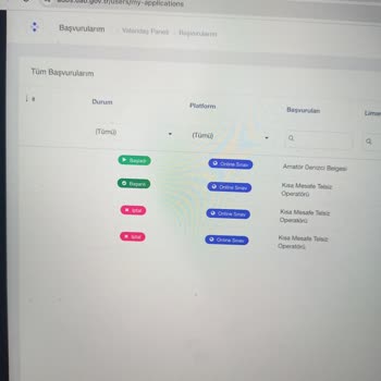 Ulaştırma ve Altyapı Bakanlığı Amatör Denizcilik Belgesi Sınava Giriş Sorunu