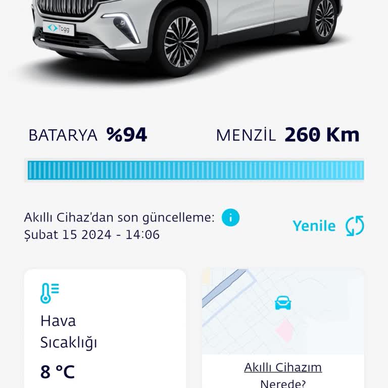 Togg Güncel Veri Alamama