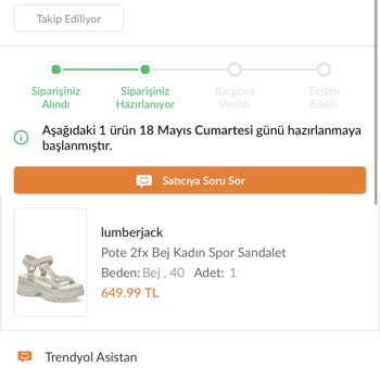 Trendyol - In Street Satıcısı Olmayan Ürünün Satışını Yapıyor