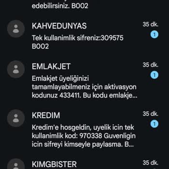 D-Smart Ve Birçok Firma Hesabım Olmadığı Halde Onay Kodu Gönderiyor.