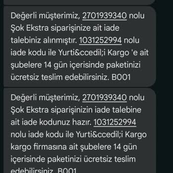 Şok Marketler Aldığım Ürünün Teslim Edilmeyip Edildi Gibi Gösterilip İade Edilmiş Gi