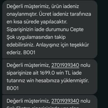Şok Marketler Aldığım Ürünün Teslim Edilmeyip Edildi Gibi Gösterilip İade Edilmiş Gi