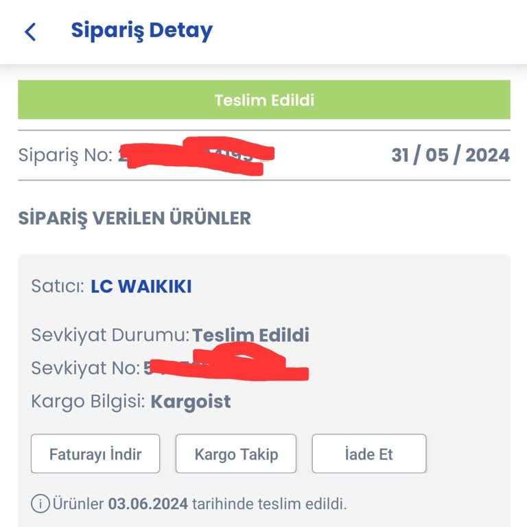 LC Waikiki Teslim Edilmeyen Sipariş!