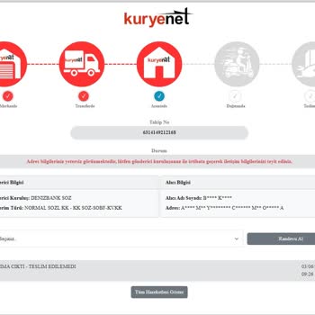 Kuryenet Kart Teslimim Yapılmadı