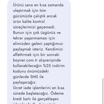 Boyner Habersiz Ürün İptali Sağlıyor