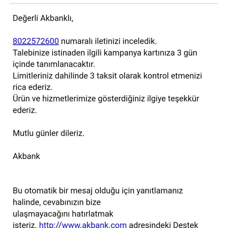 Akbank Talebimi Haklı Bulmasına Rağmen Kampanya Tanımlaması Yapmıyor