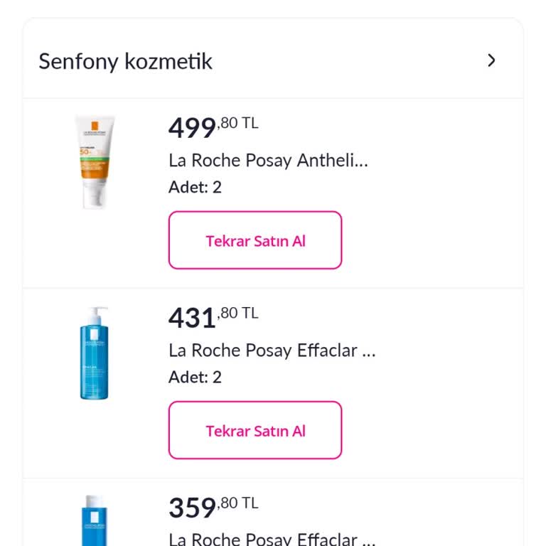 Maximum Pazarama Senfony Kozmetik Orijinal Olmayan La Roche Ürün Satıyor