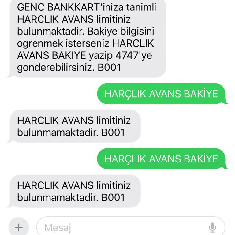 Ziraat Bankası Ziraat Harçlık Avans
