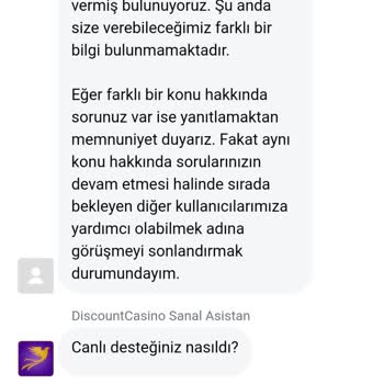 Discountcasino Parama Çoktu Bonusumu Vermiyor Yardımcı Olursanız