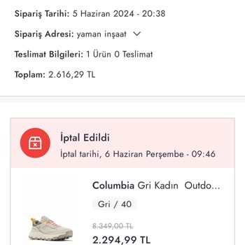 Boyner Sipariş İptali Yapması