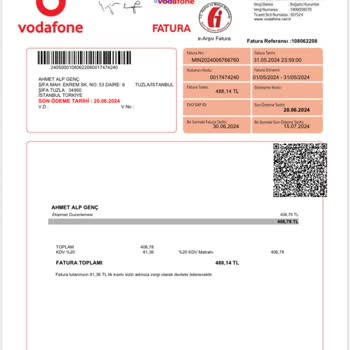 Vodafone Net Haksız Gelen Fatura Hk.
