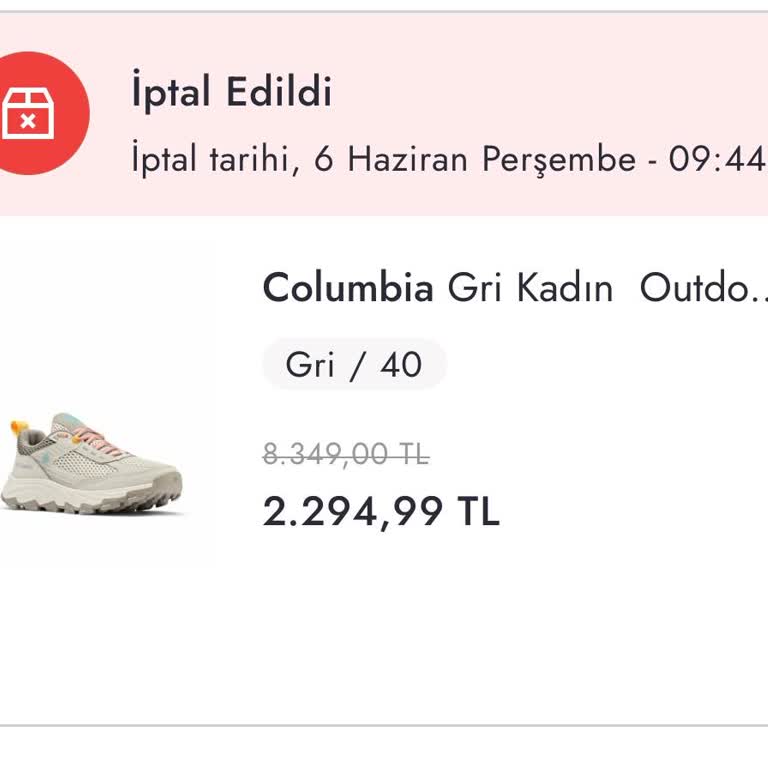 Boyner Hiçbir Gerekçe Olmadan Ürünümü İptal Ettiniz