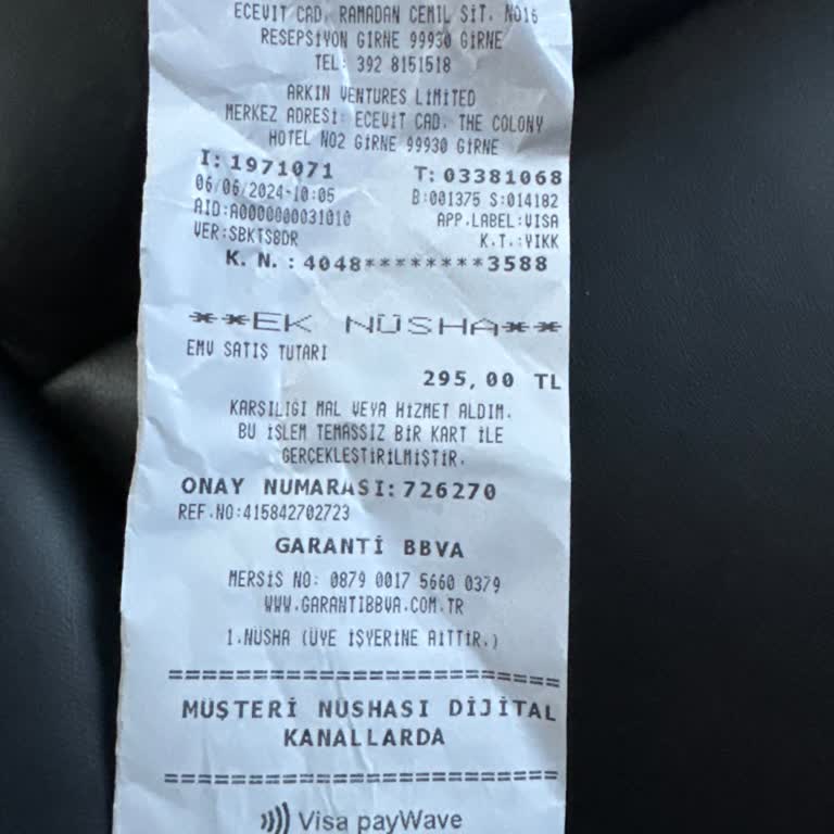 The Arkın Colony Hotel Otelde Yaşanan Anlaşmazlık