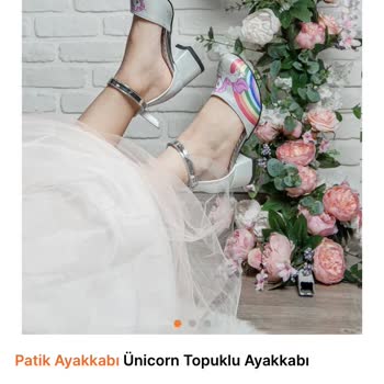 Hepsiburada Patik Ayakkabı Ortopedik Unicorn' Lu Çocuk Topuklu Ayakkabısı