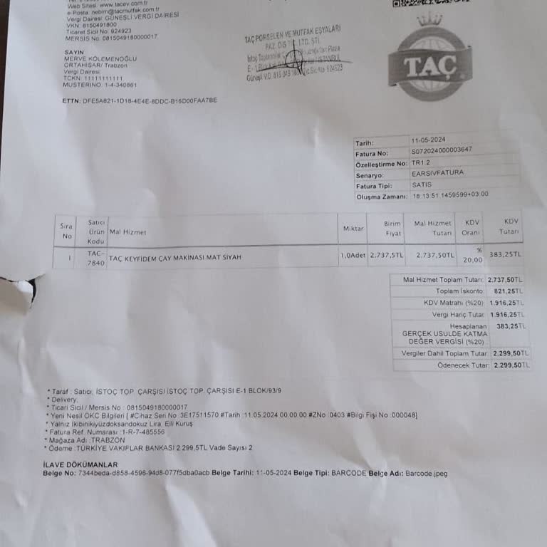 Taç Forum Trabzon Mutfak Aletleri