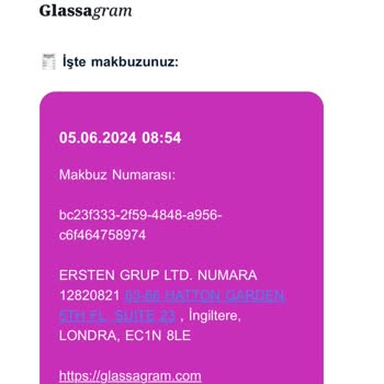 Glassagram Şikayetim Ce O Ara İademin Bir An Önce Ödemesinin Yapılması