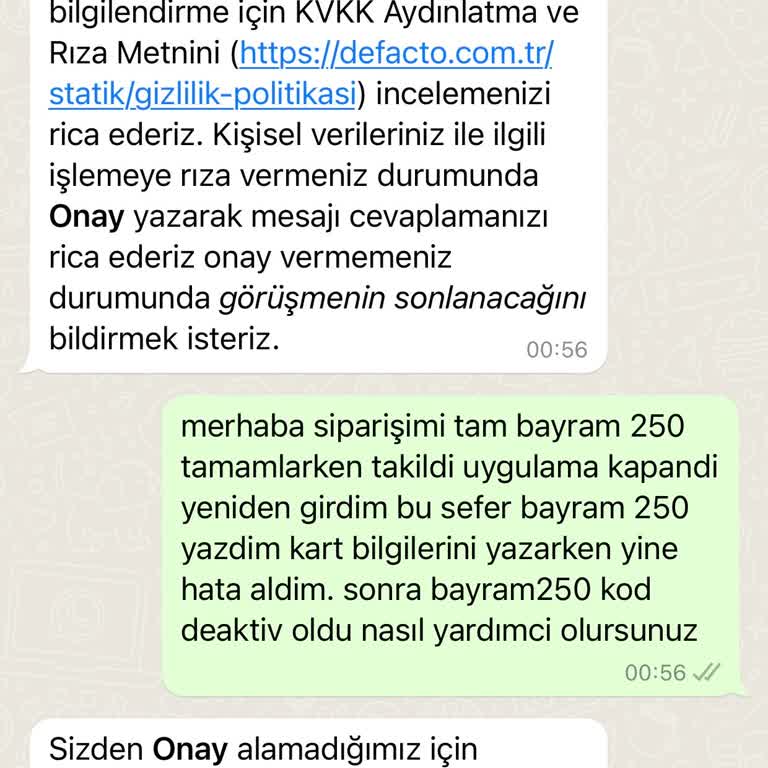 DeFacto Müşteri Memnuniyetsizliği, Yardımcı Olmadılar