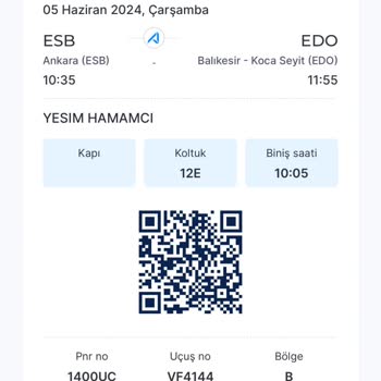 AJet (Anadolu Jet) Biniş Kartı Koltuk Seçimi Hatası