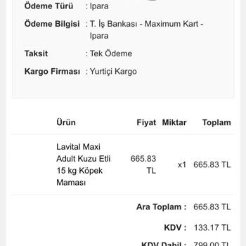 Kafkaspet.com'dan Satın Aldığım Mama Gönderilmiyor