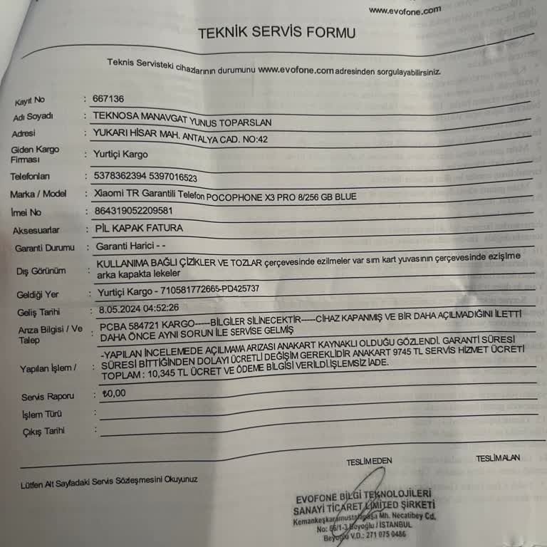 Poco X3 Pro Telefonlarda Sürekli Anakart Sorunu Yaşıyoruz