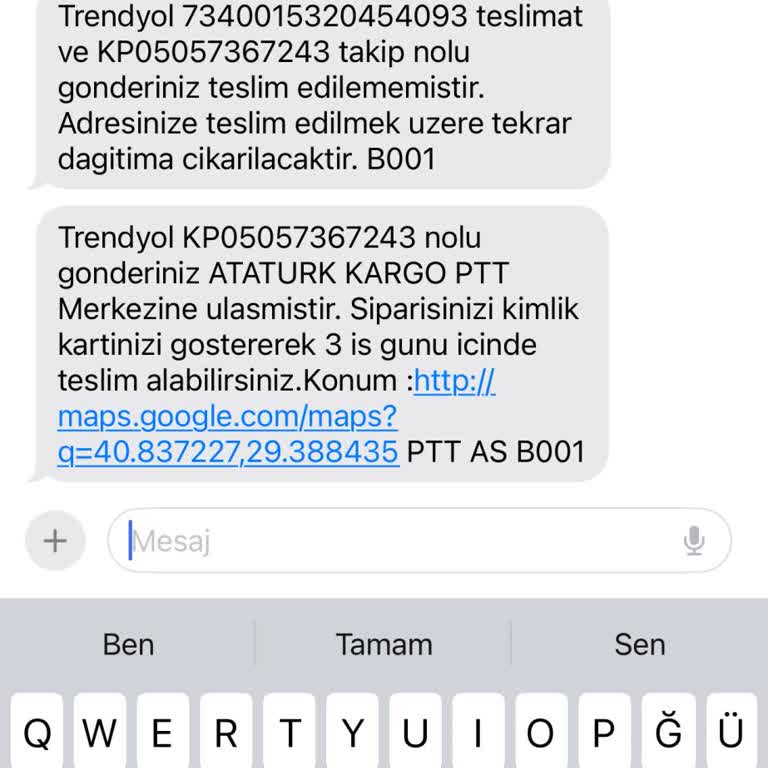 PTT Kargo Evde Olmama Rağmen Gelmeyen Kargo