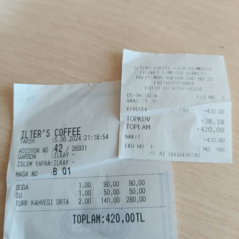 İlter's Coffee Fahiş Fiyatlar Saygısızlık