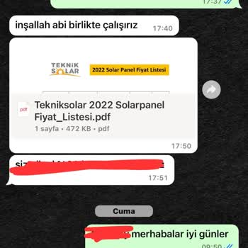 Teknik Solar Enerji Hasarlı Teslim Edilen Ürünler Ve Destek Olmayan Satıcı