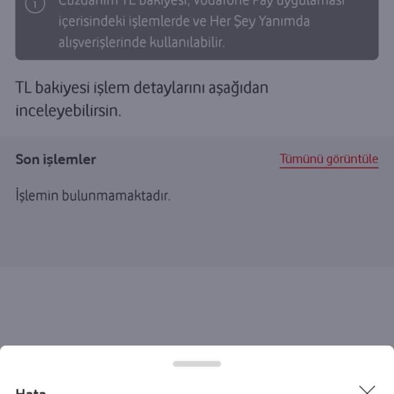 Vodafone Pay Kampanya Kod Yükleme Hatası