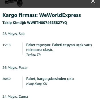 We World Express Getirdiği Kargom Nerede Kaldı?