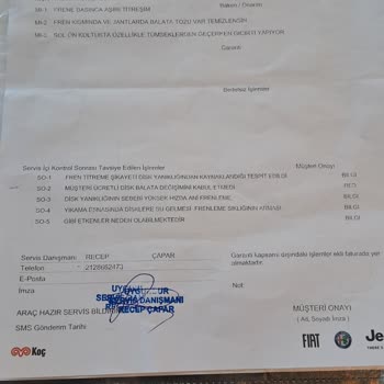 Otokoç Fiat 3aylık Aracın Fren Diskini Kullanıcı Hatası Diyerek Değiştirmiyor