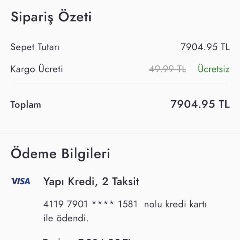 Boyner İndirimli Ürünler İçeren Siparişimi İptal Etti.