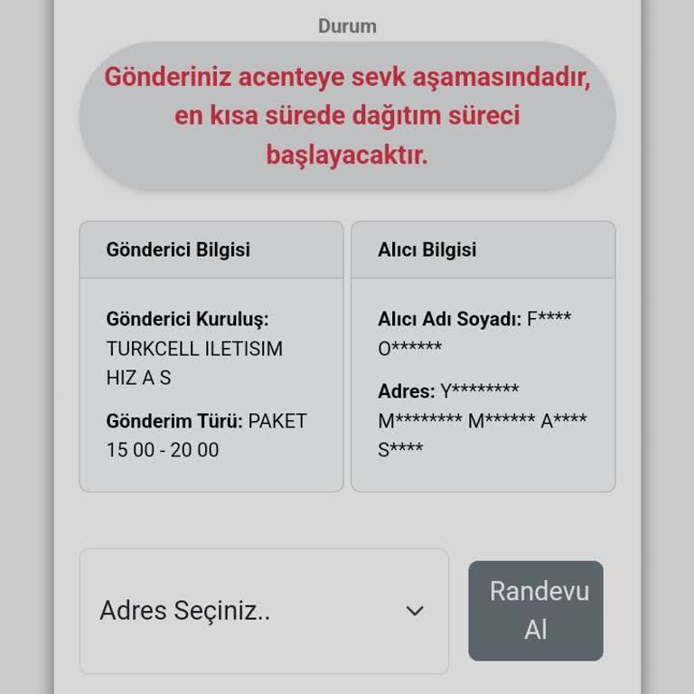 Kuryenet Akıbeti Belli Olmayan Sipariş