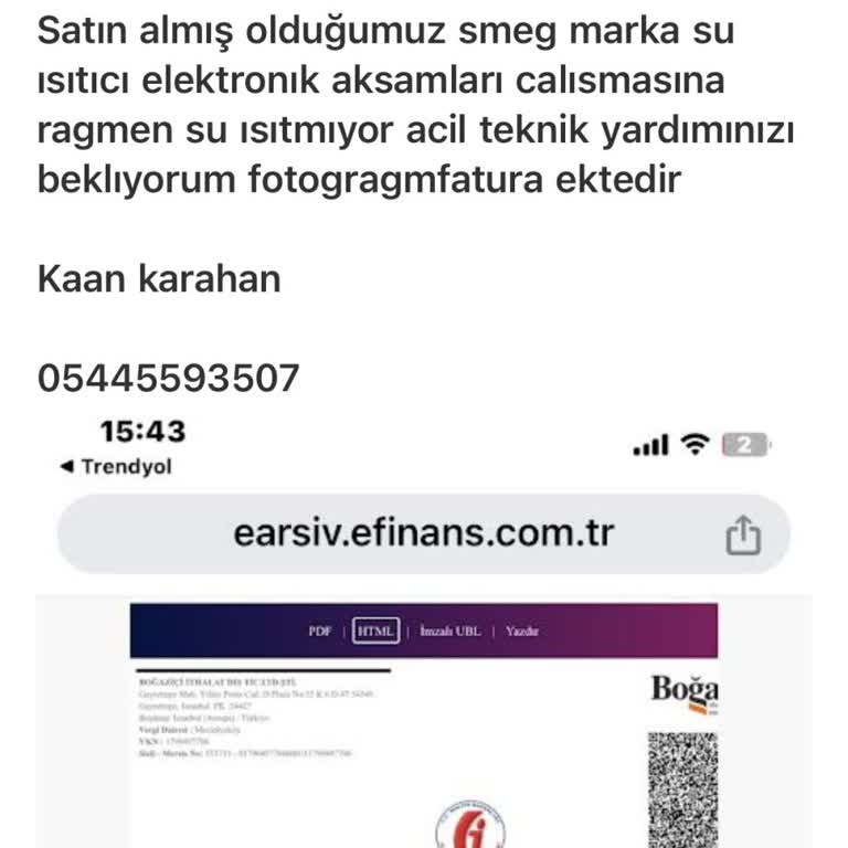 Smeg Su Isıtıcı Arkasında Duran Yok