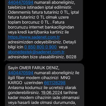 Sadenet Haksız Fatura Ödememi İstiyor!