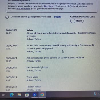 UPS Türkiye Gelmedikleri Halde Evde Yokuz Yazısı İle Teslimat Yapmadı