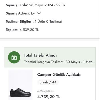 Boyner Stoğunda Olmasına Rağmen İndirimle Aldığım Ürünü Göndermiyor