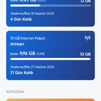 Turkcell Yeni Aldığım Paketin İnternetini Kullanıyor